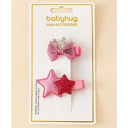 Babyhug Free Size Hair Pins And Clips - Pink