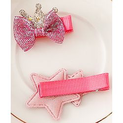 Babyhug Free Size Hair Pins And Clips - Pink