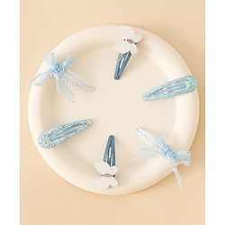 Babyhug Free Size Snap Clips With Applique - Blue