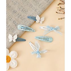 Babyhug Free Size Snap Clips With Applique - Blue