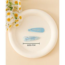 Babyhug Free Size Snap Clips With Applique - Blue