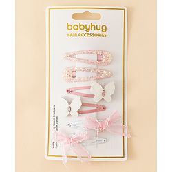 Babyhug Free Size Snap Clips With Applique - Blue