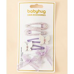 Babyhug Free Size Snap Clips -Purple