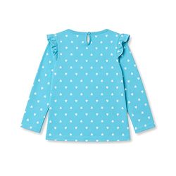 Babyhug 100% Cotton Knit Full Sleeves T-Shirt & Pyjama Night Suit with Heart & Text Print - Aqua Blue