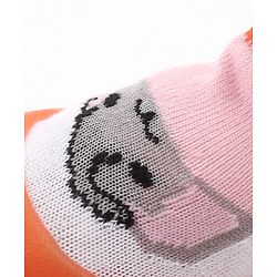 Cute Walk by Babyhug Slip-On Closure Sock Shoes With Elephant Print - Pink