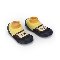 Cute Walk by Babyhug Slip On Closure Sock shoes With Tiger Design - Blue & Yellow