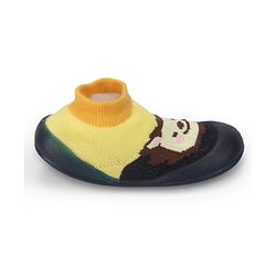 Cute Walk by Babyhug Slip On Closure Sock shoes With Tiger Design - Blue & Yellow