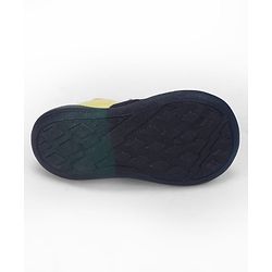 Cute Walk by Babyhug Slip On Closure Sock shoes With Tiger Design - Blue & Yellow