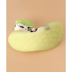 Cute Walk by Babyhug Slip On Printed Sock Shoes - Green