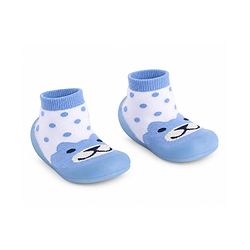 Cute Walk by Babyhug Slip on Sock Shoes with Bear Print - Blue