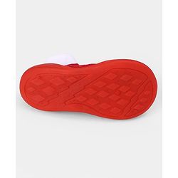 Cute Walk by Babyhug Slip On Sock Shoes With Strawberry Design - Red & White