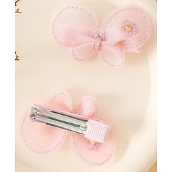 Babyhug Free Size Bow & Butterfly Clips - Purple