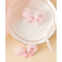 Babyhug Free Size Bow & Butterfly Clips - Purple
