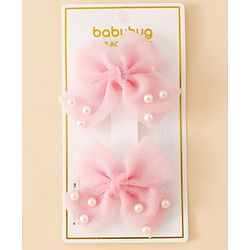 Babyhug Free Size Bow & Butterfly Clips - Pink