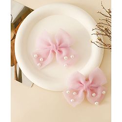 Babyhug Free Size Bow & Butterfly Clips - Pink