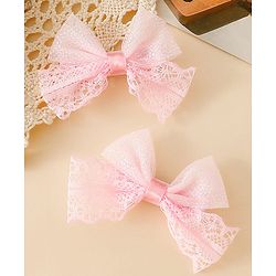Babyhug Free Size Bow & Butterfly Clips - White