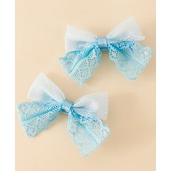 Babyhug Free Size Bow & Butterfly Clips - White