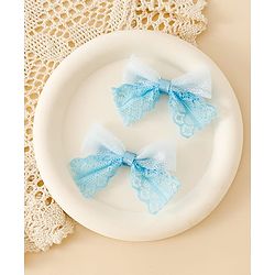 Babyhug Free Size Bow & Butterfly Clips - White