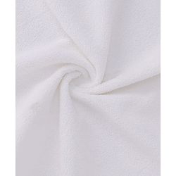 Babyhug Terry Cotton Knit Elephant Embroidered Towel  L 102 x B 51 cm - White