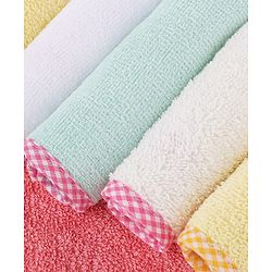 Babyhug Terry Woven Hand & Face Towel Pack of 6 L 25 X B 25 cm - Multicolor