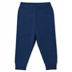 Babyhug Knit Full Sleeves Heart Designed Sweater Set with Cap  - Navy