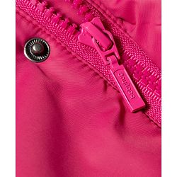 Babyhug Woven Full Sleeves Detachable Hooded Padded Jacket with Bow Applique - Pink