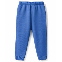 Babyhug Knit Full Sleeves Colour Block Striped Sweater Set - Blue