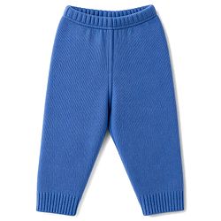 Babyhug Knit Full Sleeves Colour Block Striped Sweater Set -Royal Blue