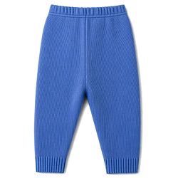Babyhug Knit Full Sleeves Colour Block Striped Sweater Set -Royal Blue