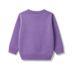 Babyhug Knit Full Sleeves Sweater Set With Cable Knit & Cap - Lavender