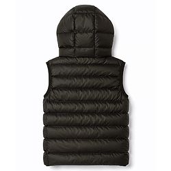 Babyhug Woven Sleeveless Solid Colour Padded Hooded Jacket - Black