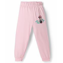 Babyhug Disney Single Jersey Knit Full Sleeves T-Shirt & Pyjama Nightsuit with Minnie Mouse Graphics - Pink