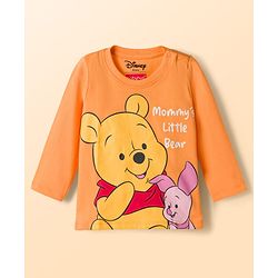 Babyhug Disney Single Jersey Knit Full Sleeves T-Shirt & Pyjama Night Suit with Winnie & Friends Graphics Pack of 2 - Multicolour