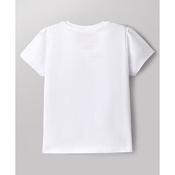 Babyhug Disney Single Jersey Knit Half Sleeves T-Shirt & Shorts Night Suit with Marie Graphics - White & Pink