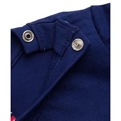 Babyhug Disney 100% Cotton Knit Full Sleeves T-Shirt & Pyjama Night Suit With Micky Mouse Graphics - Navy Blue