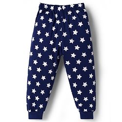 Babyhug Disney 100% Cotton Knit Full Sleeves T-Shirt & Pyjama Night Suit With Micky Mouse Graphics - Navy Blue