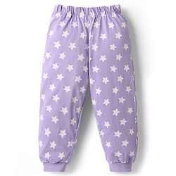 Babyhug Disney Single Jersey Knit Full Sleeves T-Shirt & Pyjama Night Suit With Mickey Mouse Graphics - Lavender