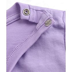 Babyhug Disney Single Jersey Knit Full Sleeves T-Shirt & Pyjama Night Suit With Mickey Mouse Graphics - Lavender
