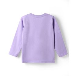 Babyhug Disney Single Jersey Knit Full Sleeves T-Shirt & Pyjama Night Suit With Mickey Mouse Graphics - Lavender