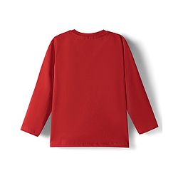 Babyhug Disney 100% Cotton Knit Full Sleeves T-Shirt & Pyjama Night Suit With Mickey Mouse Graphic - Red