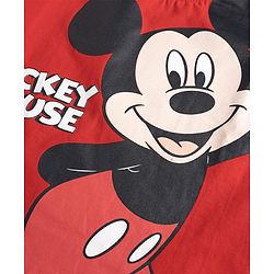 Babyhug Disney 100% Cotton Knit Full Sleeves T-Shirt & Pyjama Night Suit With Mickey Mouse Graphic - Red