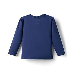 Babyhug Disney Single Jersey Knit Full Sleeves T-Shirt & Pyjama Night Suit with Minnie Mouse Graphics - Navy Blue