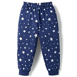 Babyhug Disney Single Jersey Knit Full Sleeves T-Shirt & Pyjama Night Suit with Minnie Mouse Graphics - Navy Blue