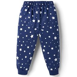 Babyhug Disney Single Jersey Knit Full Sleeves T-Shirt & Pyjama Night Suit with Minnie Mouse Graphics - Navy Blue