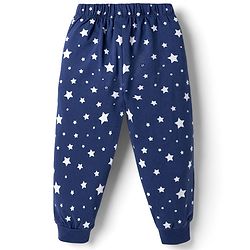 Babyhug Disney Single Jersey Knit Full Sleeves T-Shirt & Pyjama Night Suit with Minnie Mouse Graphics - Navy Blue