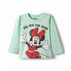 Babyhug Disney 100% Cotton Knit Full Sleeves T-Shirt & Pyjama Night Suit With Minnie Mouse Graphics - Multicolor