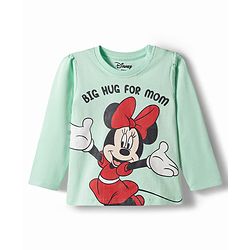 Babyhug Disney 100% Cotton Knit Full Sleeves T-Shirt & Pyjama Night Suit With Minnie Mouse Graphics - Multicolor