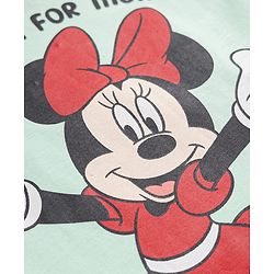 Babyhug Disney 100% Cotton Knit Full Sleeves T-Shirt & Pyjama Night Suit With Minnie Mouse Graphics - Multicolor