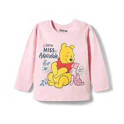 Babyhug Disney Single Jersey Knit Full Sleeves  Winnie the Pooh Graphics T-Shirt & Pyjama Night Suit - Pink