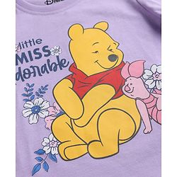 Babyhug Disney Single Jersey Knit Full Sleeves Winnie the Pooh Graphics T-Shirt & Pyjama Night Suit - Lavender